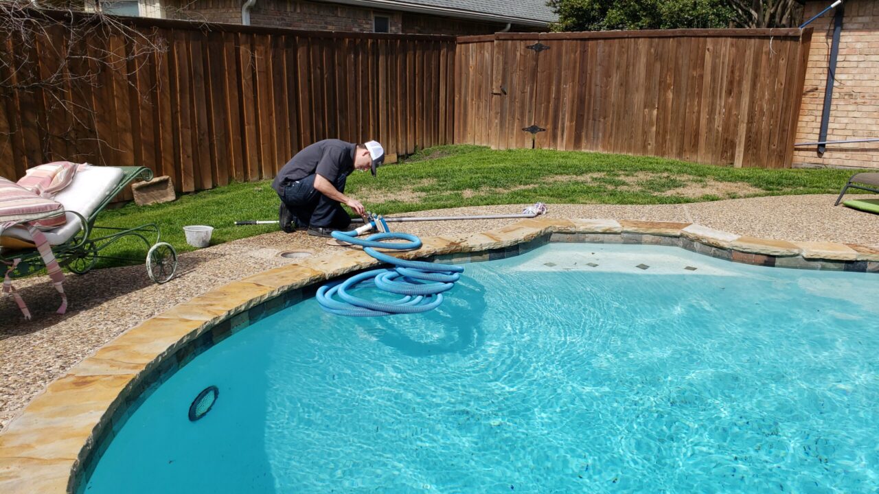 Weekly pool service provided by Bluewave pools. One time cleaning. Equipment Upgrades and fencing