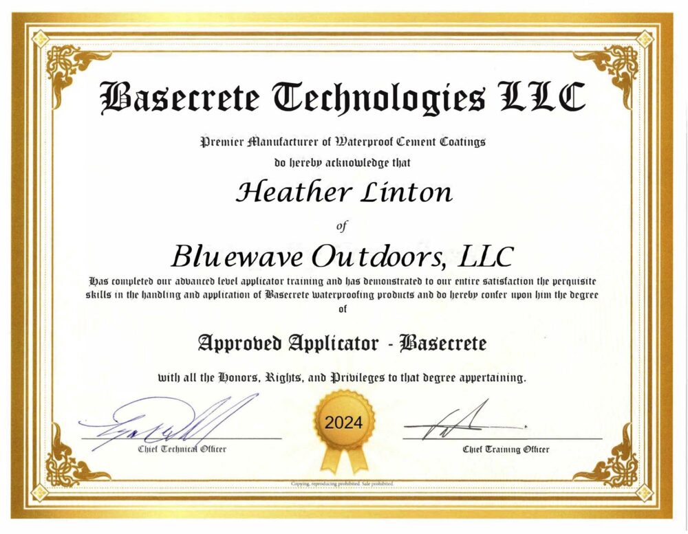 BaseCrete Cert Heather Linton