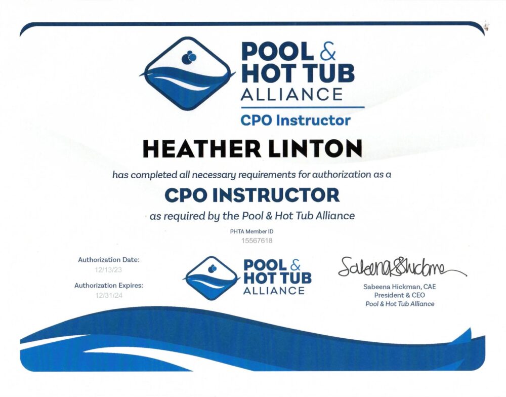 Linto, Heather CPO Instructor Cert275